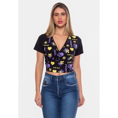 Blusa Cropped Ecko Aspas - Feminina - Foto 1