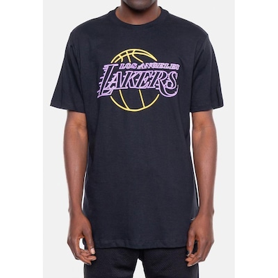 Camiseta Nba Logo Sign Los Angeles Lakers Nba - Masculina - Foto 3