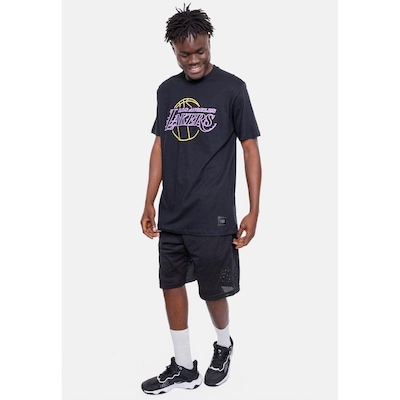 Camiseta Nba Logo Sign Los Angeles Lakers Nba - Masculina - Foto 5