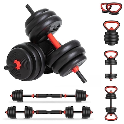Halteres Ajustável 6 em 1 Peso Musculação Até 40Kg - Foto 2