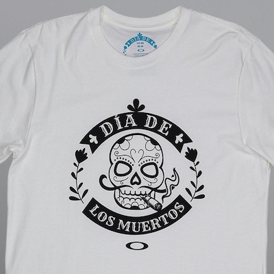 Camiseta Oakley Dia de Los Muertos Skull Graphic Tee - Masculina - Foto 2