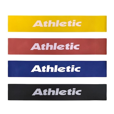 Kit de Faixas Elásticas Athletic Resistência - 4 Tensões - Foto 1