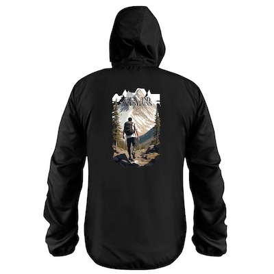 Jaqueta Corta Vento de Ciclismo WSS com Capuz Estampada Walk And Mountains - MasculinA - Foto 3