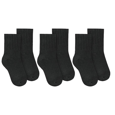 Kit Meias Cano Médio Selene Básica - 3 Pares - Infantil - Foto 1