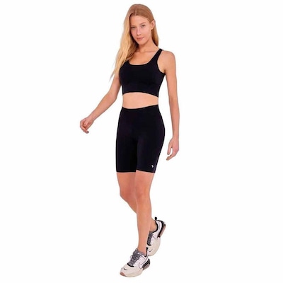 Bermuda Alto Giro Running Bolso Lateral - Feminina - Foto 1