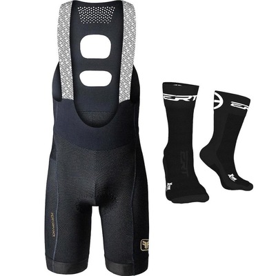 Bretelle de Ciclismo Free Force Performance Gel + Meia - Masculina - Foto 1