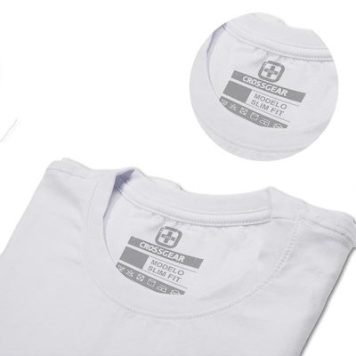 Kit Camisetas Centurion Básica Gola Redonda Slimfit Algodão - Masculina - 5 unidades - Foto 3