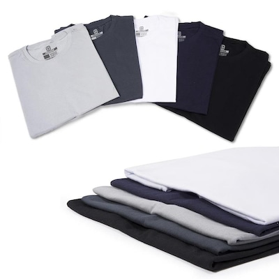 Kit Camisetas Centurion Básica Gola Redonda Slimfit Algodão - Masculina - 5 unidades - Foto 5