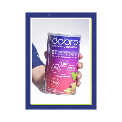 Bt Nitrato Dobro Sabor Limão e Gengibre com Cafeína - 450g - Foto 3