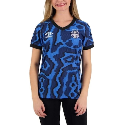 Camisa do Grêmio Of. 3 2021 Torcedor Umbro - Feminina - Foto 2