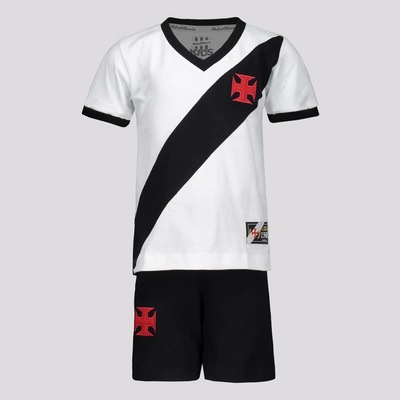 Kit Uniforme do Vasco da Gama Retromania Retrô 1948 - Infantil - Foto 1