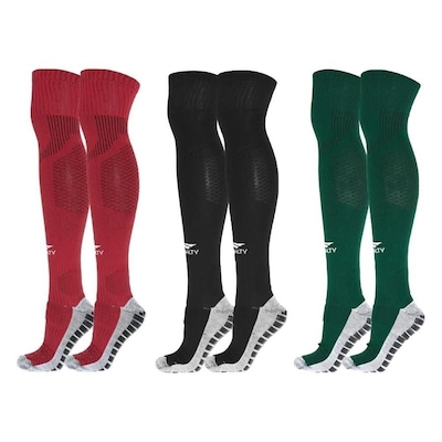 Kit Meiões Penalty Grip Max - 3 Pares - 39 A 44 - Adulto - Foto 2