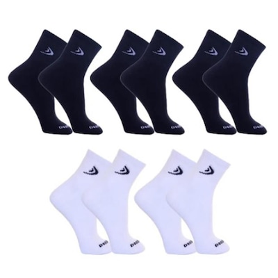 Kit Meias Cano Curto Dorbe Algodão - 5 Pares - Masculina - Foto 1