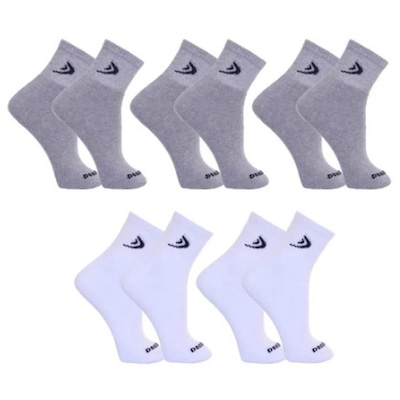 Kit Meias Cano Curto Dorbe Algodão - 5 Pares - Masculina - Foto 1