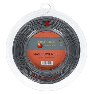 Corda para Raquete de Tênis Kirschbaum Max Power 16L 1.30mm Rolo com 200 Metros - Foto 1