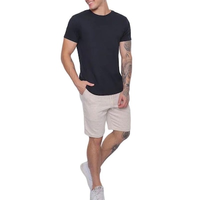 Bermuda HD Moletom Natural Marfim - Masculina - Foto 3