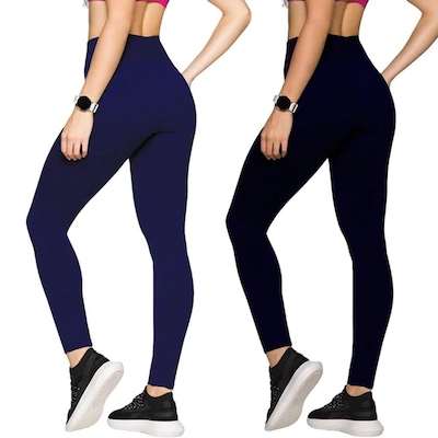 Kit Calças Leggings Selene sem Costura - Feminina - 2 unidades - Foto 2