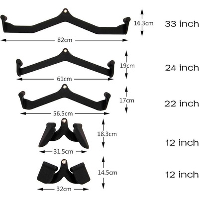 Kit de Puxadores Anatômicos Yangfit Musculação - 5 Peças - Foto 3