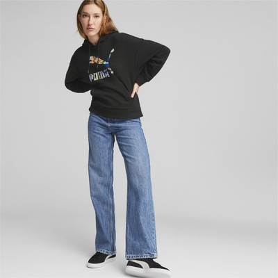 Blusão de Moletom com Capuz Puma Classics Logo Infill Terry - Feminina - Foto 3
