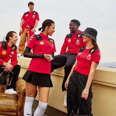 Camiseta Polo Puma Manga longa Scuderia Ferrari 2023 Team Torcedor - Feminina - Foto 3
