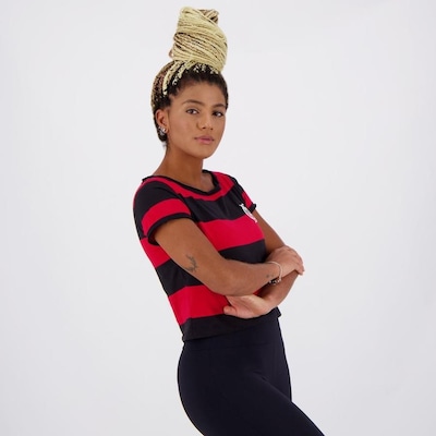 Blusa Cropped do Flamengo Braziline Vibe - Feminina - Foto 4
