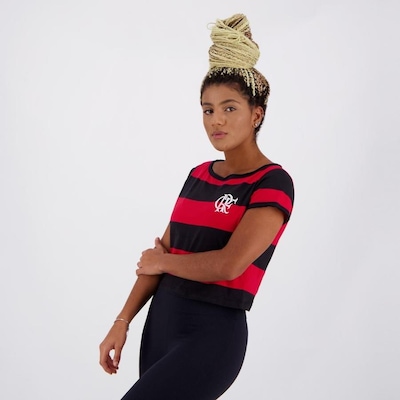 Blusa Cropped do Flamengo Braziline Vibe - Feminina - Foto 1