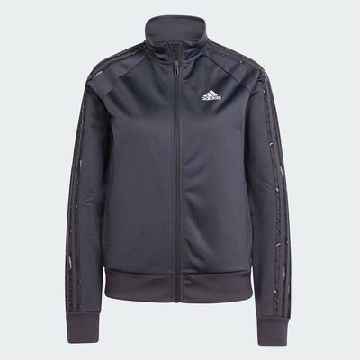Jaqueta sem Capuz adidas Malha Estampa Animal Essentials Três Listras - Feminina - Foto 3