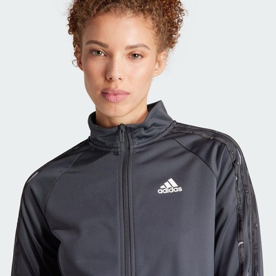 Jaqueta sem Capuz adidas Malha Estampa Animal Essentials Três Listras - Feminina - Foto 6