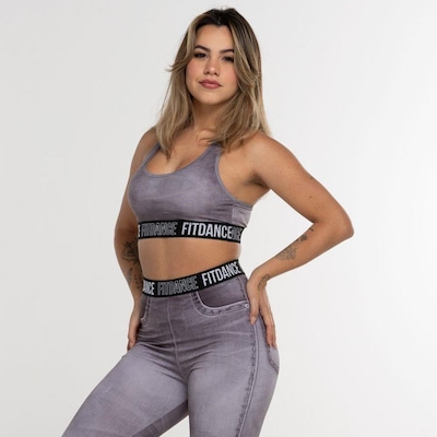Top Fitness FitDance Classic Nadador - Feminino - Foto 1