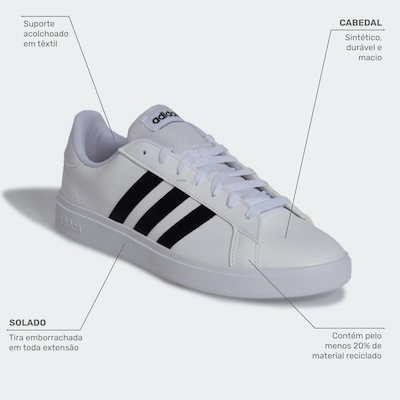 Tênis adida Grand Court Base 2.0 - Masculino - Foto 2