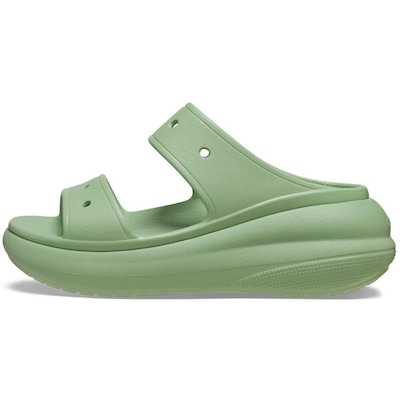 Sandália Crocs Classic Crush Platform Sandal Fair Green - Feminina - Foto 3