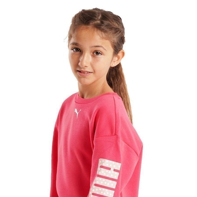 Blusão de Moletom Infantil Puma Alpha Crew - Foto 4