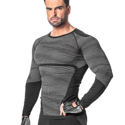 Camiseta Térmica Poker Manga Longa Skin Power Plus - Unissex - Foto 2