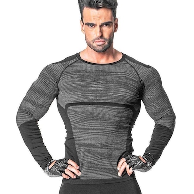 Camiseta Térmica Poker Manga Longa Skin Power Plus - Unissex - Foto 1