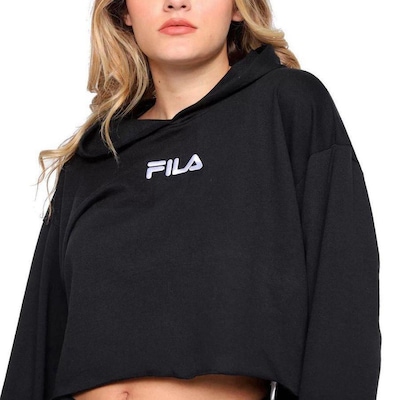 Blusão de Moletom Fila  com Capuz Cropped Comfort Easy - Feminino - Foto 3