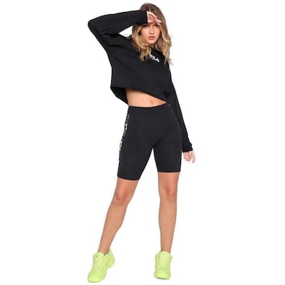 Blusão de Moletom Fila  com Capuz Cropped Comfort Easy - Feminino - Foto 4