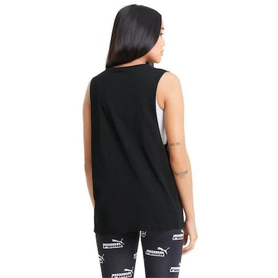 Camiseta Regata Puma Cavada Essentials Logo - Feminina - Foto 4