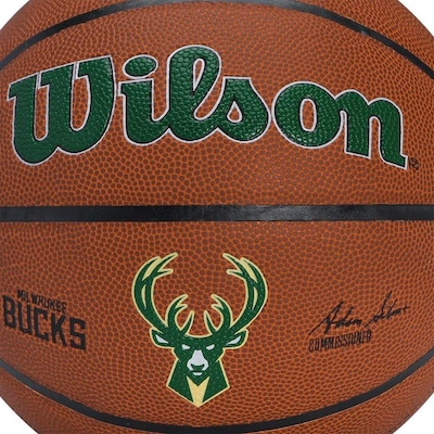Bola De Basquete Wilson Nba Team Alliance Milwaukee Bucks Tam 7 - Foto 2