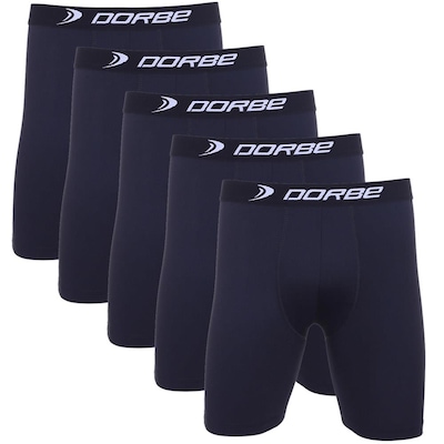 Kit 5 Cuecas Long Leg Plus Size Poliamida Dorbe Original - Foto 1