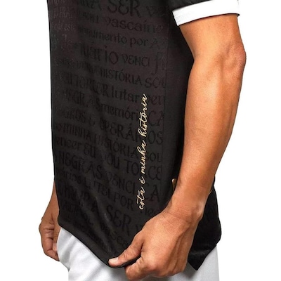 Camisa Polo Kappa Vasco 3 23/24 Camisas Negras - Masculina - Foto 5