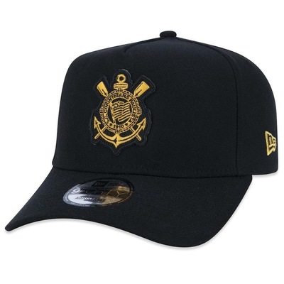 Boné Aba Curva New Era 9Forty A-Frame Futebol Corinthians - Snapback - Adulto - Foto 1