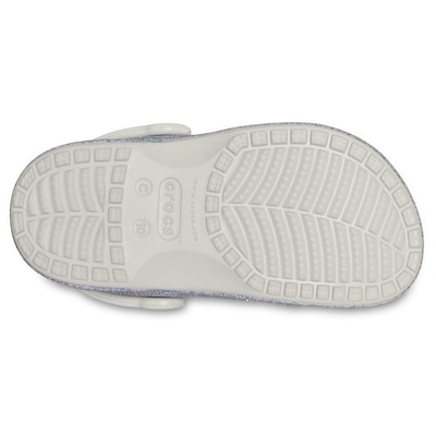 Sandália Crocs Baya Glitter Clog Silver - Unissex - Foto 6