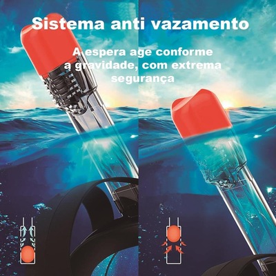 Mascara Subaquática de De Mergulho Gold Sports Full Face R4 com Snorkel - Foto 5