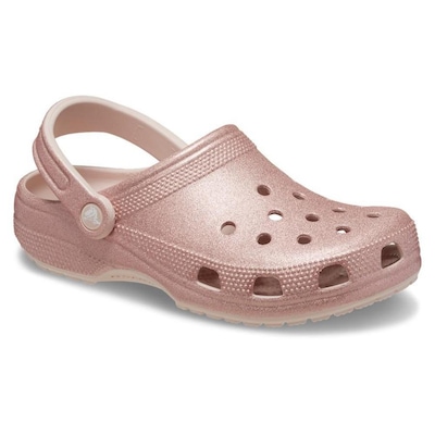 Sandália Crocs Classic Glitter Clog Quartz Glitter - Infantil - Foto 2