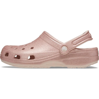 Sandália Crocs Classic Glitter Clog Quartz Glitter - Infantil - Foto 3