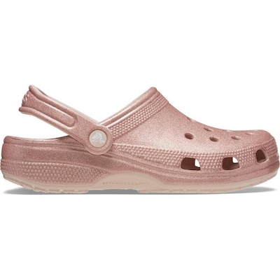 Sandália Crocs Classic Glitter Clog Quartz Glitter - Infantil - Foto 1