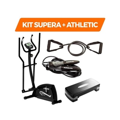 Kit Supera + Athletic Elíptico + Step + Corda + Elástico - Foto 1