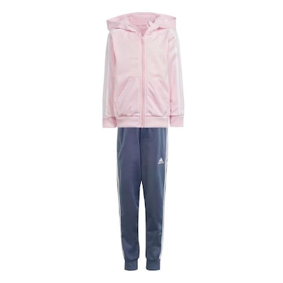 Agasalho com Capuz adidas Lk 3S Shiny Ts - Infantil - Foto 1