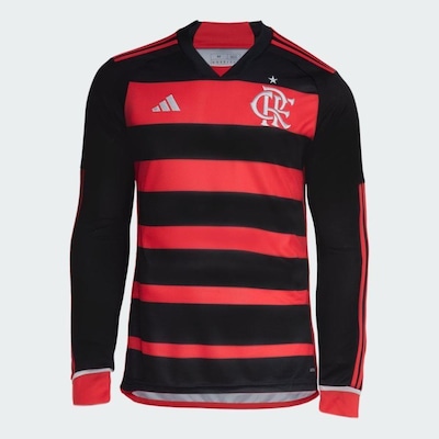 Camisa 1 Flamengo I Manga Longa 24/25 adidas - Masculina - Foto 2