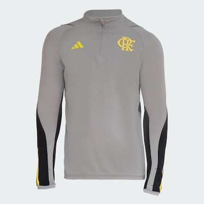 Blusão de Moletom sem Capuz do Flamengo Treino Comissão Flamengo adidas - Masculino - Foto 2